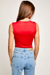 Square Neck Sleeveless Bodysuit
