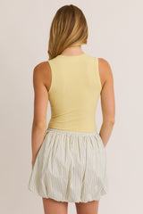 Round Neck Sleeveless Bodysuit