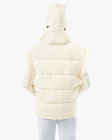 Snap Off Sleeve Puffer Jacket - Ivory