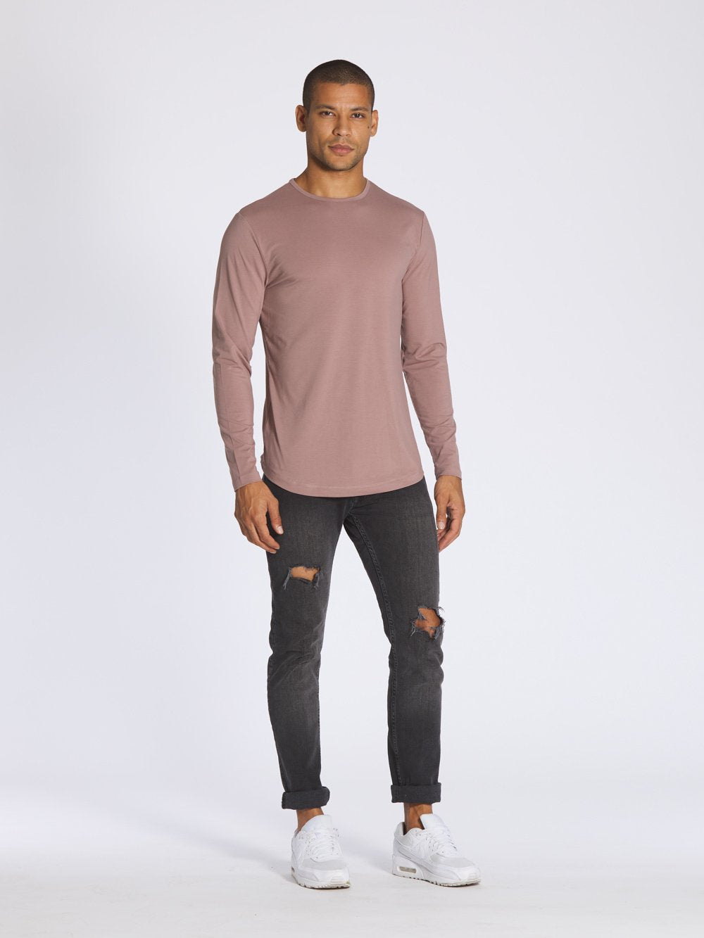 CURVE LAYERED－HEM T－SHIRT